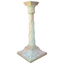 Royal Worcester Candle Stick dated 1887. For Sale at Ruby Lane