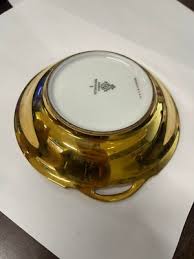 LOVING COUPLE BAVARIA TIRSCHENREUTH GOLD PLATED CANDY DISH ...