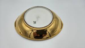 B & C Limoges France Small Gold Plate, Trinket Dish, Raised ...