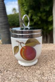 Royal Worcester Porcelain Small Egg Coddler Peach and Berries 2.5" England | eBay