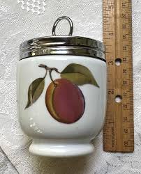 Royal Worcester Evesham Gold King Size Egg Coddler & Lid W/ Recipe Booklet Vtg | eBay
