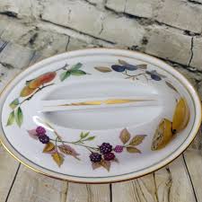 Royal Worcester Evesham England Gold 9" Oval | Mercari