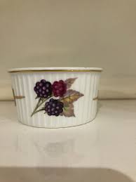Vintage Evesham Gold Ramekin Dish: Fruit & Berry Pattern - Etsy