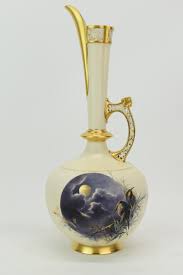 Sold at Auction: Rare Royal Worcester Purple Martin Decorated Ewer