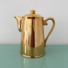 Vintage Royal Worcester Gold Lustre Coffee Pot Fireproof ...