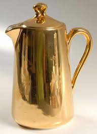Lustre Gold Hot Water Jug & Lid by Royal Worcester ...