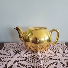 ROYAL WORCESTER Luster Gold Teapot/vintage 60's ...