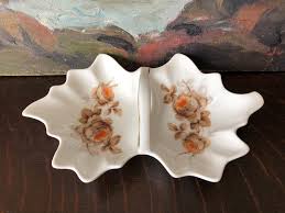 Vintage Mitterteich Bavaria Norway Rose Divided Dish ...