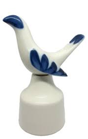 Vintage Royal Worcester Pie Bird Blue & White Funnel 2 Piece ...