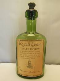 VINTAGE ROYALL LYME STORE DISPLAY GREEN EMBOSSED BOTTLE BERMUDA ENGLAND 14" | eBay
