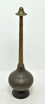 Antique Brass Holy Water Sprinkling Bottle Gulabdani ...