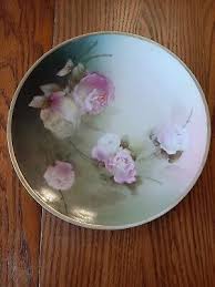 R S Germany Vintage Collector Plate, Pink Flowers Gold Trim ...