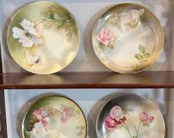 Vintage RS Germany Bavaria Porcelain Floral Plates - Etsy