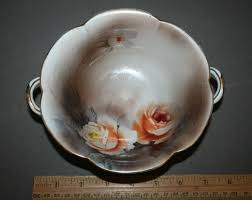 VINTAGE NORITAKE TAN BROWN PEACH ROSE FLOWER GOLD TRIM ...