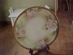 LOT OF 2 RS GERMANY PLATES 7" DIAMETER ROSES GOLD WITH PINK ...