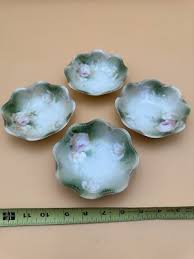 Vintage German dessert or bread Berry Bowls 5” Beaded Edge ...