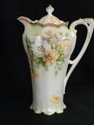Antique RS Prussia Signed Satiny Porcelain Tall Chocolate ...