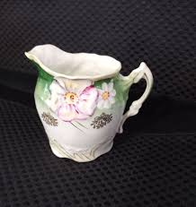 Antique Austrian Porcelain Creamer: Handpainted Dogwood ...