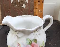 Vintage German Porcelain Pitcher or Creamer With Hand ...