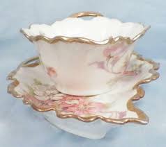Limoges Gravy Boat & Underplate B MOEM Coronet Leaf Shape ...