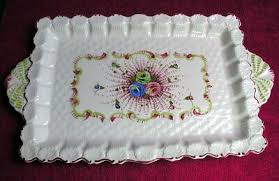Made in Italy Ceramic (Hand Painted Floral) 20 1/4" RECTANGULAR SERVING TRAY | eBay