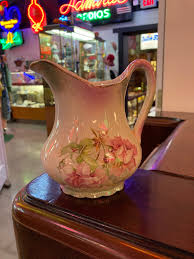 Vintage Pink Floral Water Pitcher – Frontier Auto Museum
