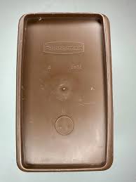 Vintage MCM Brown With White Daisies Rubbermaid Trash Can ...