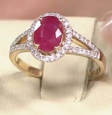 QVC Solid 14K Yellow Gold With 1.00cttw Precious Ruby & Diamond Ring Size 5 | eBay