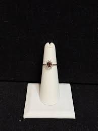 Vintage 10K Yellow Gold Ruby and Diamond Ring - Size 4 3/4 ...