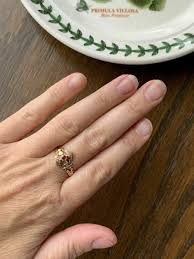 1.00 Ct Created Red Garnet Engagement French Floral Ring 14K ...