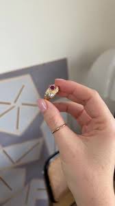 You and Me Ring Ruby and Diamonds in Yellow Gold - Etsy