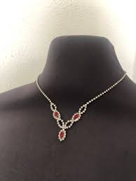 Vintage Faux Stone & Chain Necklace, 21-1/2” End to End - Etsy