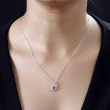 AAAAA John Saul Ruby & Sapphire 925 Sterling Silver "Swirl" Pendant & Chain. | eBay