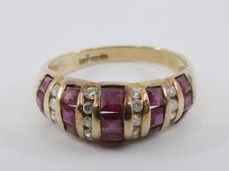 Lot - MARKED "14K" RUBY AND DIAMOND RING, WEIGHT 2.9G ...