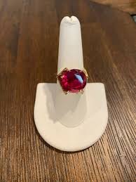 VINTAGE 14K YELLOW GOLD LADY'S RING WITH LARGE 14MM ...