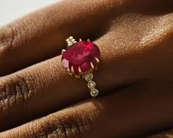 2.4 Carat Ruby Engagement Ring,genuine Ruby Designer ...