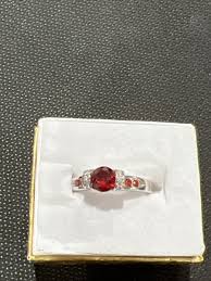 Pretty Ring Size 9 Red Stone | eBay