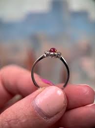 Antique Ruby & Diamond Converted Ring – Little Gem