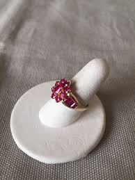 Ruby Cluster Ring Size 5 10K Yellow Gold | eBay
