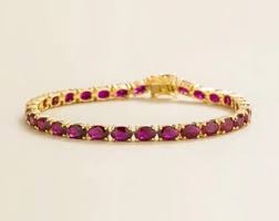 Ruby Tennis Bracelet in Silver ,july Birthstone Bracelet, Women Bracelet, Party Wear Bracelet, Fiancé Gift Bracelet, Gift Her - Etsy