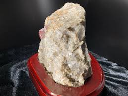 Red Garnets in Quartz/Mica Matrix - Crystal Ascension