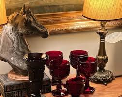 Cape Cod Collection by Avon - Ruby Red Glassware - Vintage 1970s - Ex Condition - Sold as Group of 37 Pc - Etsy Australia