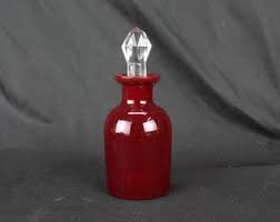 Vintage Ruby Red Glass Perfume Bottle: Victorian Vanity ...