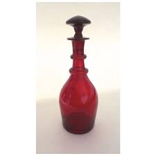 19th Century French Ruby Red Glass Decanter. For Sale at ...