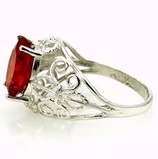 CREATED PADPARADSHA SAPPHIRE Sterling Silver Ladies Ring -Handmade • SR162 | eBay
