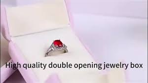 Luxury Jewelry Box Double Open Top - Velvet & Custom Design