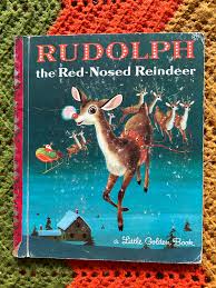 Vintage 1958 Rudolph the Red Nosed Reindeer Little Golden ...