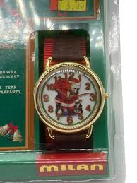 NEW in box Vintage MILAN Christmas Wrist Watch Santa Polar Bear | eBay