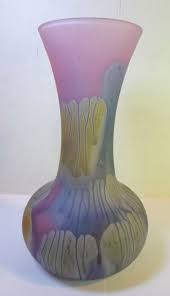Vintage RUEVEN NOUVEAU ART GLASS VASE - WATERCOLOR Design 8 ...