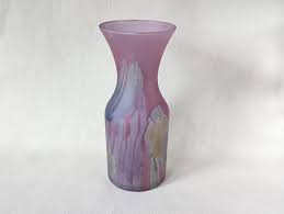 Vintage Rueven Art Nouveau Glass Vase: Hand-painted ...